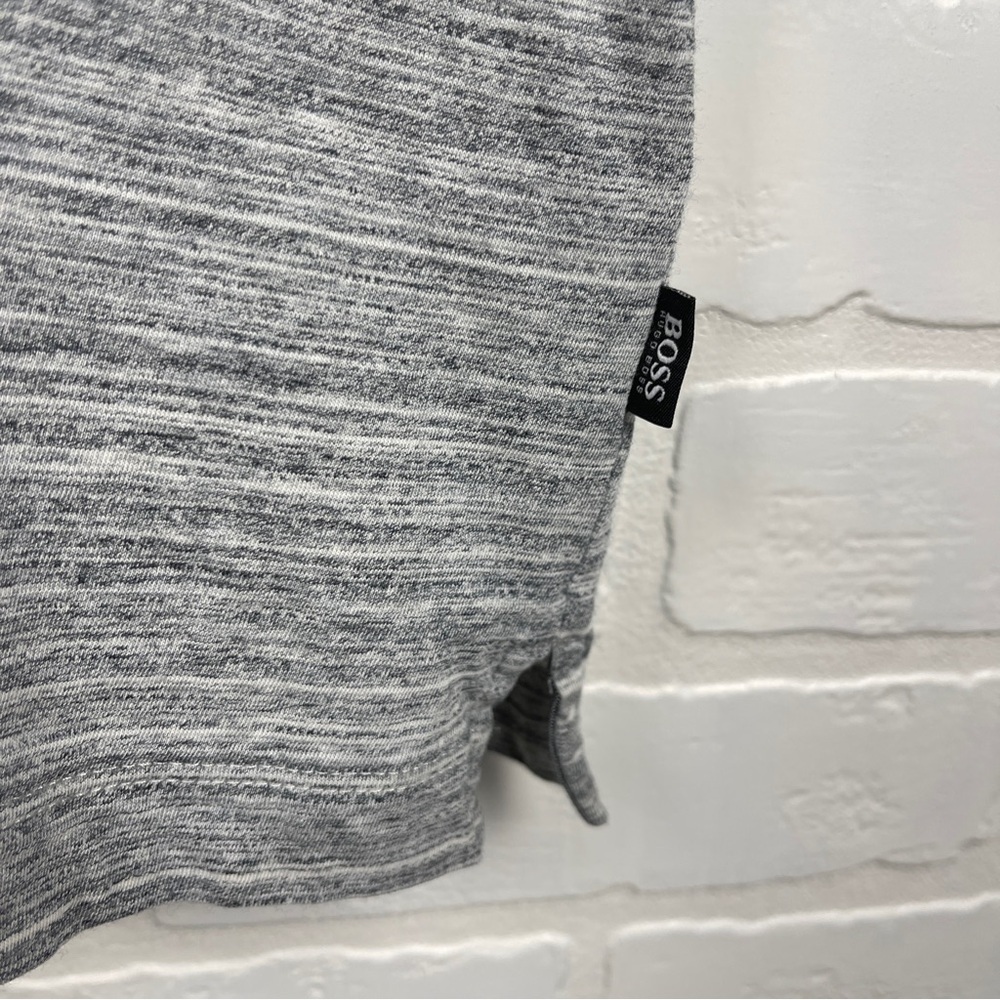 Hugo BOSS Men's Gray Polo Shirt Slim Fit size Large heather grey - Picture 6 of 11